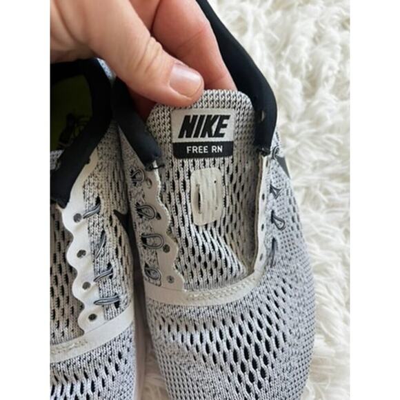 Nike free sneaker womens gray and black missing laces comfy running shoes size 6 - Picture 8 of 10